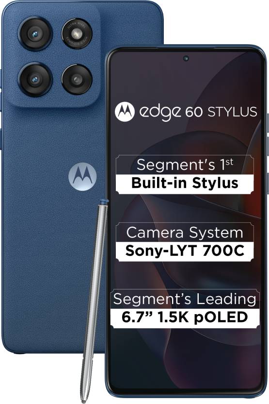 Smartphone Motorola Edge 60 5G - 8GB RAM + 256GB - Bleu Gibraltar Sea - Neuf