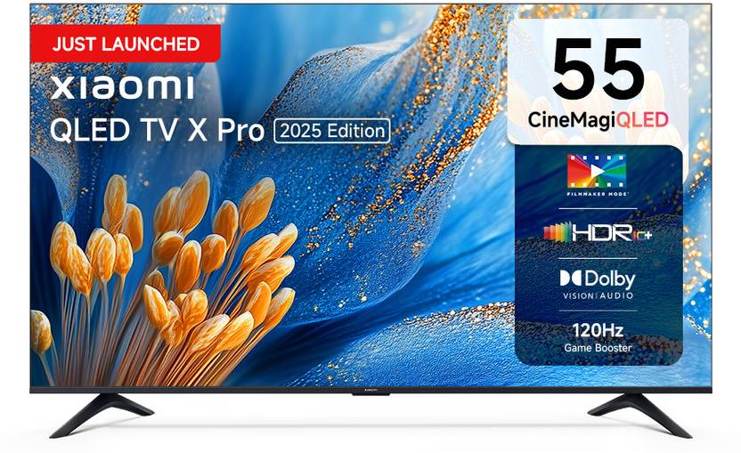 XIAOMI by Mi X Pro CineMagiQLED 138 cm (55 inch) QLED Ultra HD (4K) Smart Google TV 2025 Edition with Dolby Vision | HDR 10+ | 32 GB Storage | 34W Dolby Audio | Xiaomi Sound | Film-maker Mode | 120 Hz Game Booster(L55MB-APIN) Flipkart Deal XIAOMI by Mi X Pro CineMagiQLED 138 cm (55 inch) QLED Ultra HD (4K) Smart Google TV 2025 Edition with Dolby Vision | HDR 10+ | 32 GB Storage | 34W Dolby Audio | Xiaomi Sound | Film-maker Mode | 120 Hz Game Booster(L55MB-APIN) Flipkart Deal