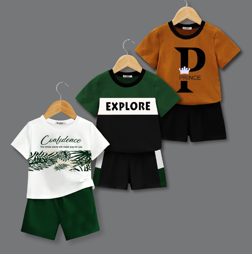 tarsier Baby Boys &amp; Baby Girls Casual T-shirt Shorts  (EXPLORE_PRINCE_CONFIDENCE) Flipkart Deal