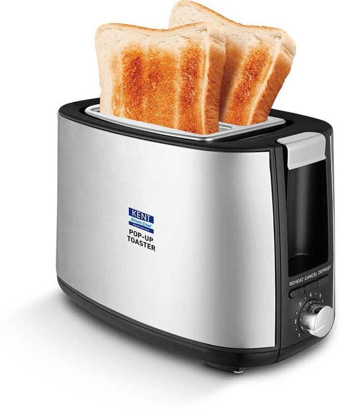 KENT Pop Up Toaster SS| Automatic Pop Up|7 Browning Modes|Removable Bread Crumb Tray 750 W Pop Up Toaster  (Silver) Flipkart Deal