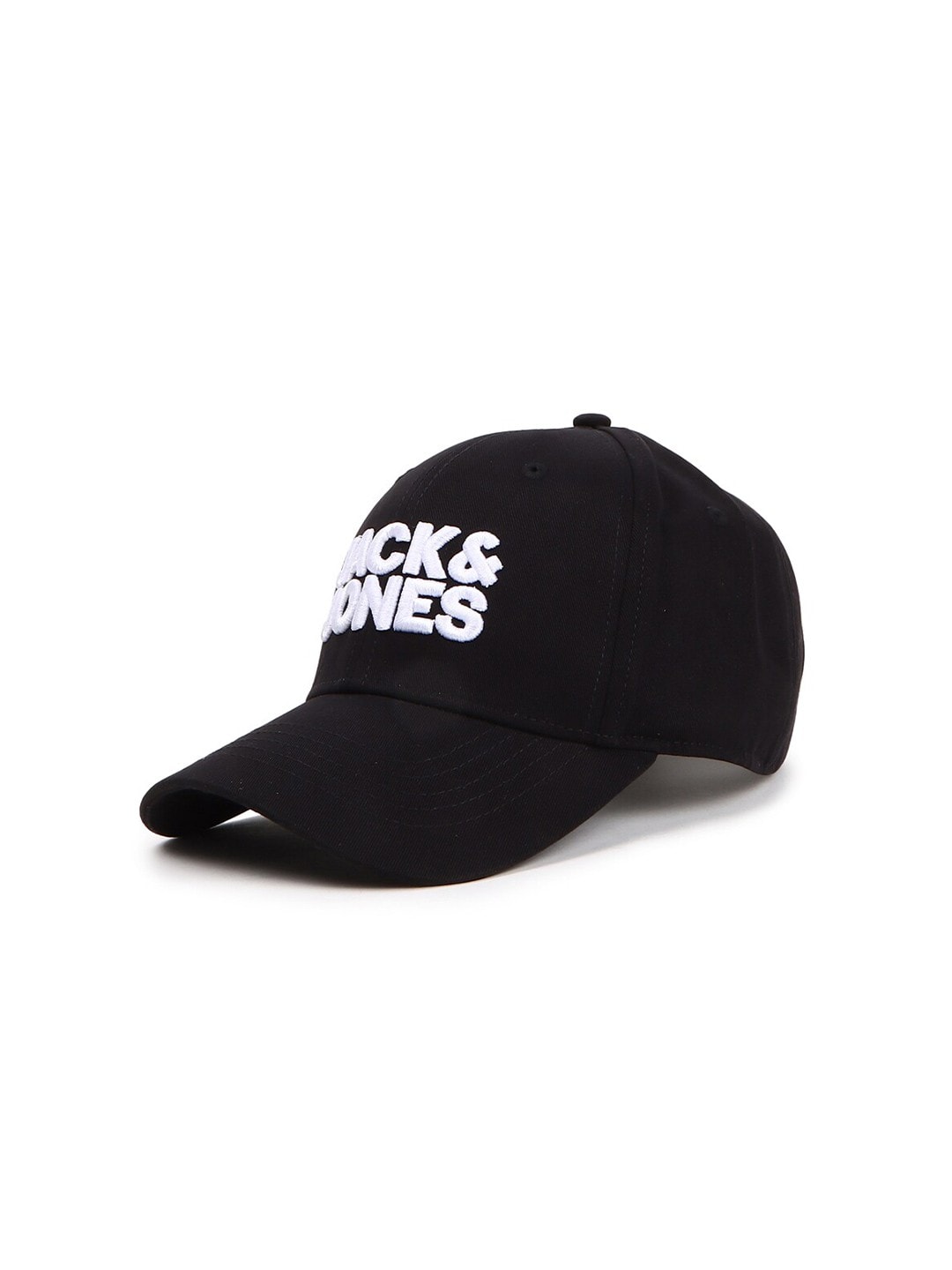 Jack &amp; Jones Men Black &amp; White Printed Pure Cotton Baseball Cap Myntra Deal