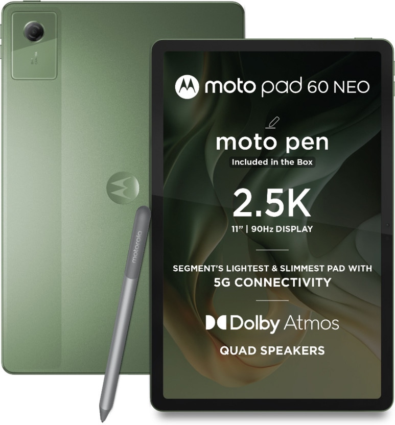 MOTOROLA Pad 60 Neo 8 GB RAM 128 GB ROM 11 inch with Wi-Fi+5G Tablet (PANTONE Bronze Green) Flipkart Deal