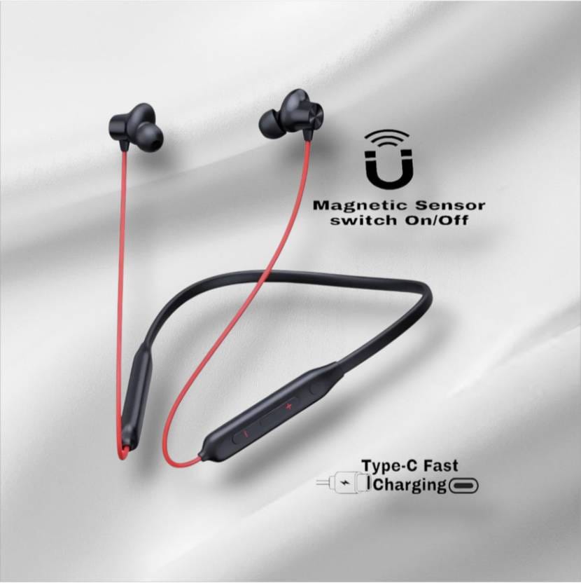 TWS Gaming Neckband With 58 Hrs Playtime, ENC, Fast Pairing Earphone_C8 Bluetooth &amp; Wired  (Red, In the Ear) Flipkart Deal