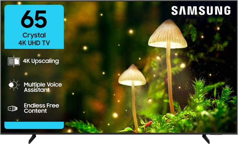 Samsung Crystal 4K Infinity Vision 163 cm (65 inch) Ultra HD (4K) LED Smart Tizen TV 2025 Edition with 4K Upscaling | HDR 10+ | Voice Assistance Remote Control | PurColor | Slim Look | Samsung Knox Security | 100+ Free Channels | Universal Gestures  (UA65UE84AFULXL) Flipkart Deal