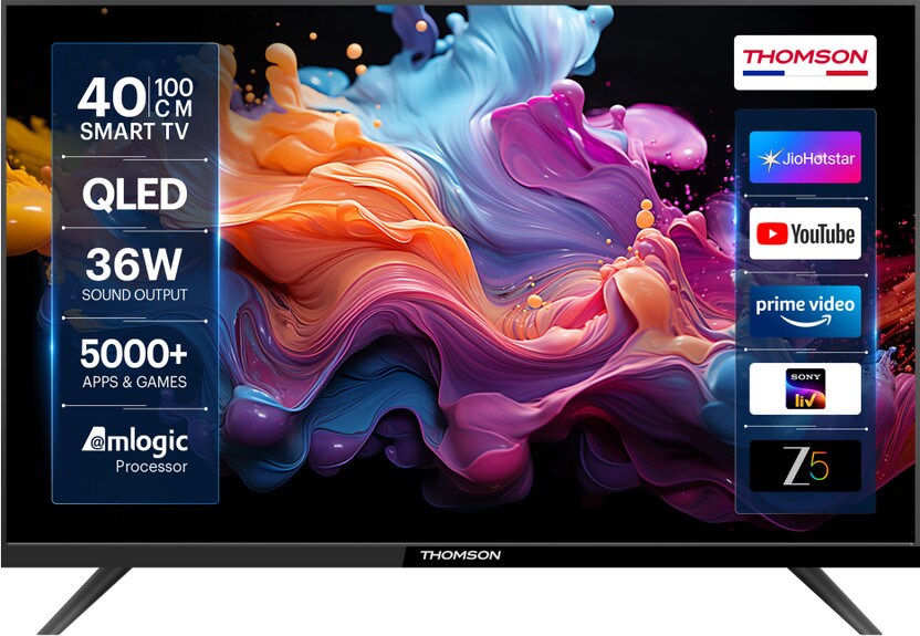 Thomson Alpha QLED 100 cm (40 inch) QLED Full HD Smart Linux TV 2025 Edition with 36W Sound Output |Web Browser | Sports Mode | Bezel - Less Design  (40AlphaQ060)#JustHere Flipkart Deal