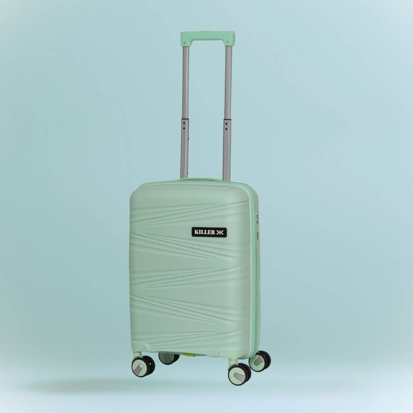KILLER Small Cabin Suitcase (55 cm) 4 Wheels - Hard Sided Spinners, Expandable Travel &amp; Luggage Bags Trolley Bag - Green Flipkart Deal