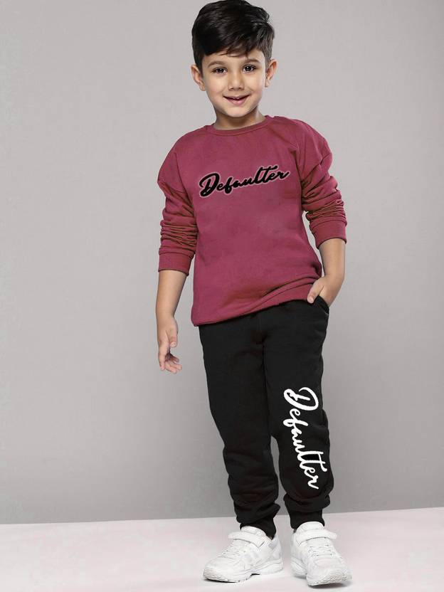 Patche Boys &amp; Girls Casual Pullover Track Pants  (MAROON, BLACK) Flipkart Deal