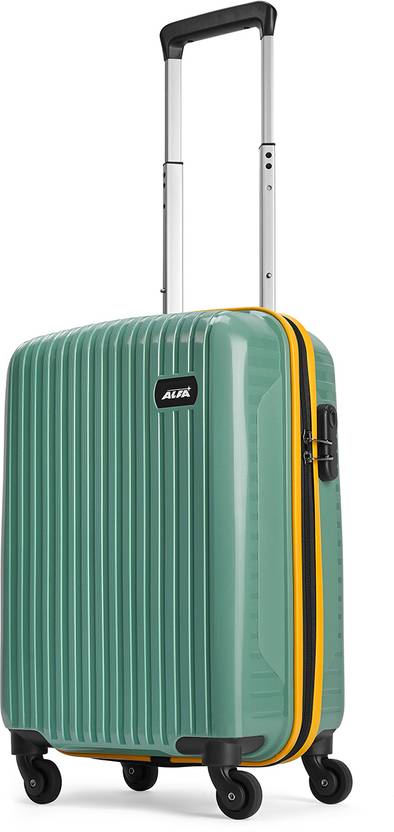 ALFA by VIP Small Cabin Suitcase (55 cm) 4 Wheels - Excel Polypropylene | Trolley Bag With Combination Lock - Green Flipkart Deal