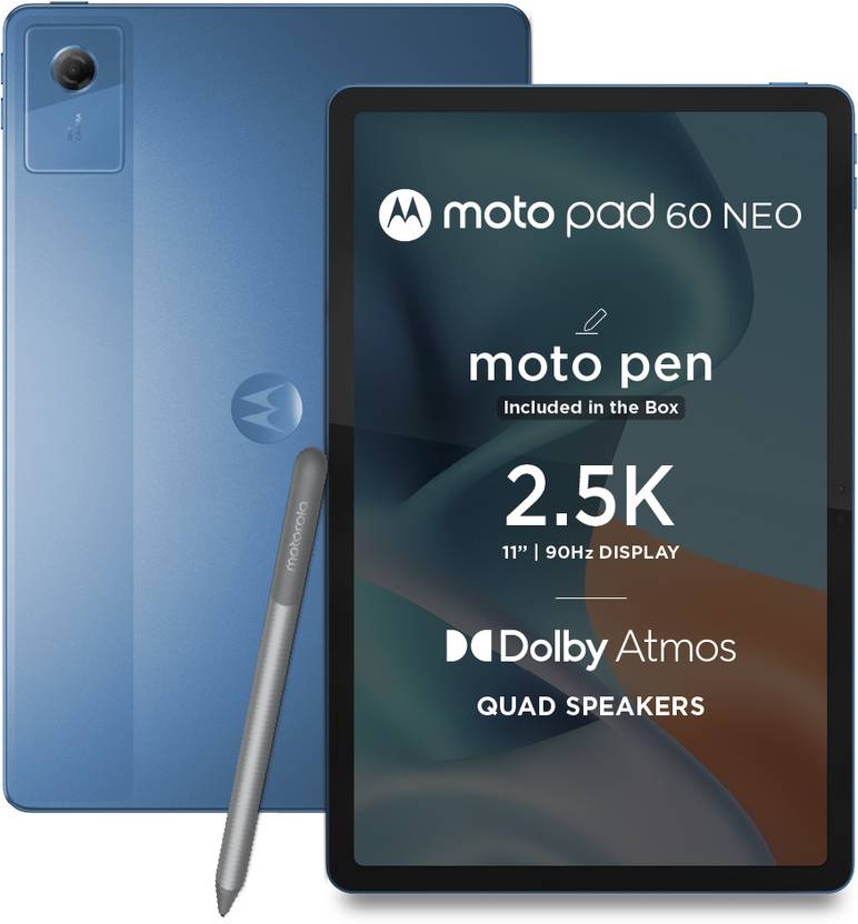 MOTOROLA pad 60 neo 8 GB RAM 128 GB ROM 11inch inch with Wi-Fi Only Tablet (Malibu Blue) Flipkart Deal