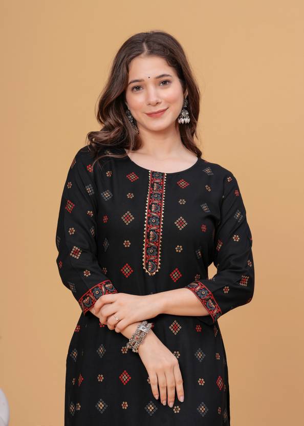 PURSHOTTAM WALA Women A-line Black Below Knee Dress Flipkart Deal
