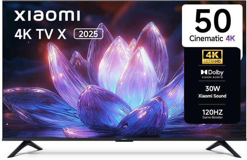 XIAOMI 125 cm (50 inch) Ultra HD (4K) LED Smart Google TV 2025 Edition with Dolby Vision | HDR 10 | 30W Dolby Audio | Xiaomi Sound | Film-maker Mode | 120 Hz Game Booster | Mi TV  (L50MB-AIN) Flipkart Deal
