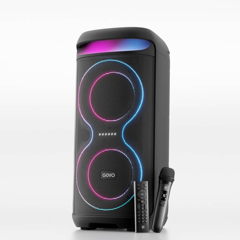 GOVO Goloud 660 120 W Bluetooth Party Speaker  (Platinum Black, 2.0 Channel) Flipkart Deal