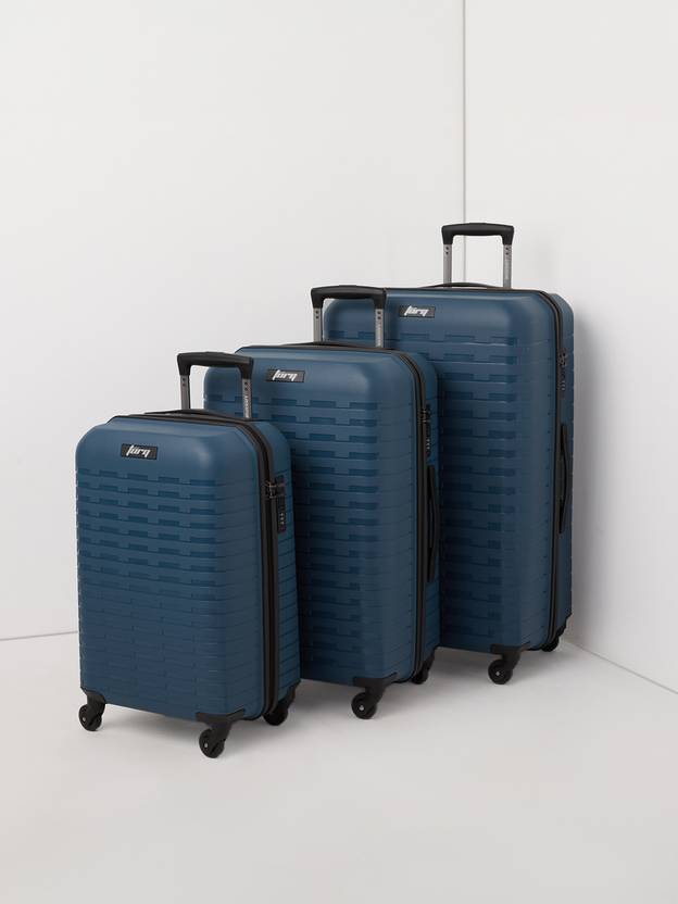 Wildcraft  Hard Body Set of 3 Luggage 4 Wheels - Grit : TorQ - Blue Flipkart Deal