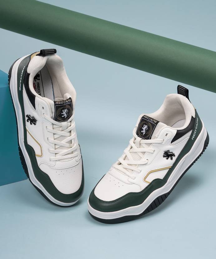 RED TAPE  Sneakers for Men | Premium PU Finish, Lace-Up Closure & Stylish Uplift Sneakers For Men (Black, White , 6) Flipkart Deal