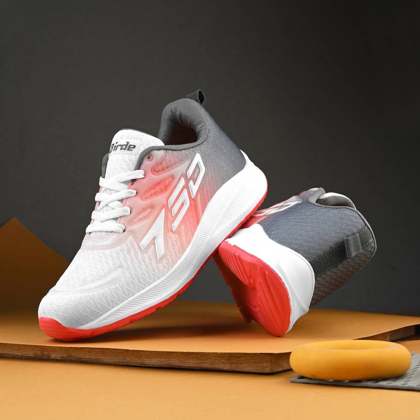 Birde  NEW Superior Lightweight Comfortable Gym, Sports Shoes Walking Shoes For Men Walking Shoes For Men (White, Orange , 8) Flipkart Deal