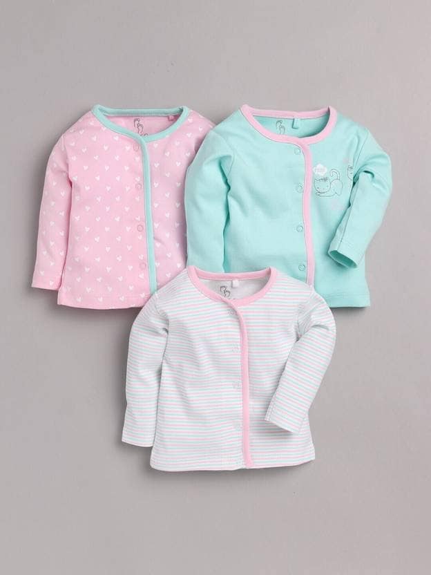 BabyGo  Baby Boys & Baby Girls Printed Pure Cotton Regular T Shirt (Multicolor, Pack of 3) Flipkart Deal