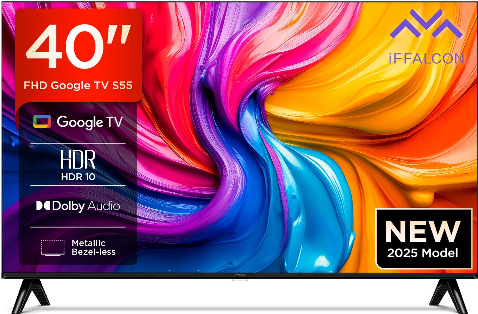 iFFALCON S55 100 cm (40 inch) Full HD LED Smart Google TV 2025 Edition with HDR 10 | 20W Dolby Audio | Multi Viewing Mode | Google Assistant | Slim Design (40S55) Flipkart Deal