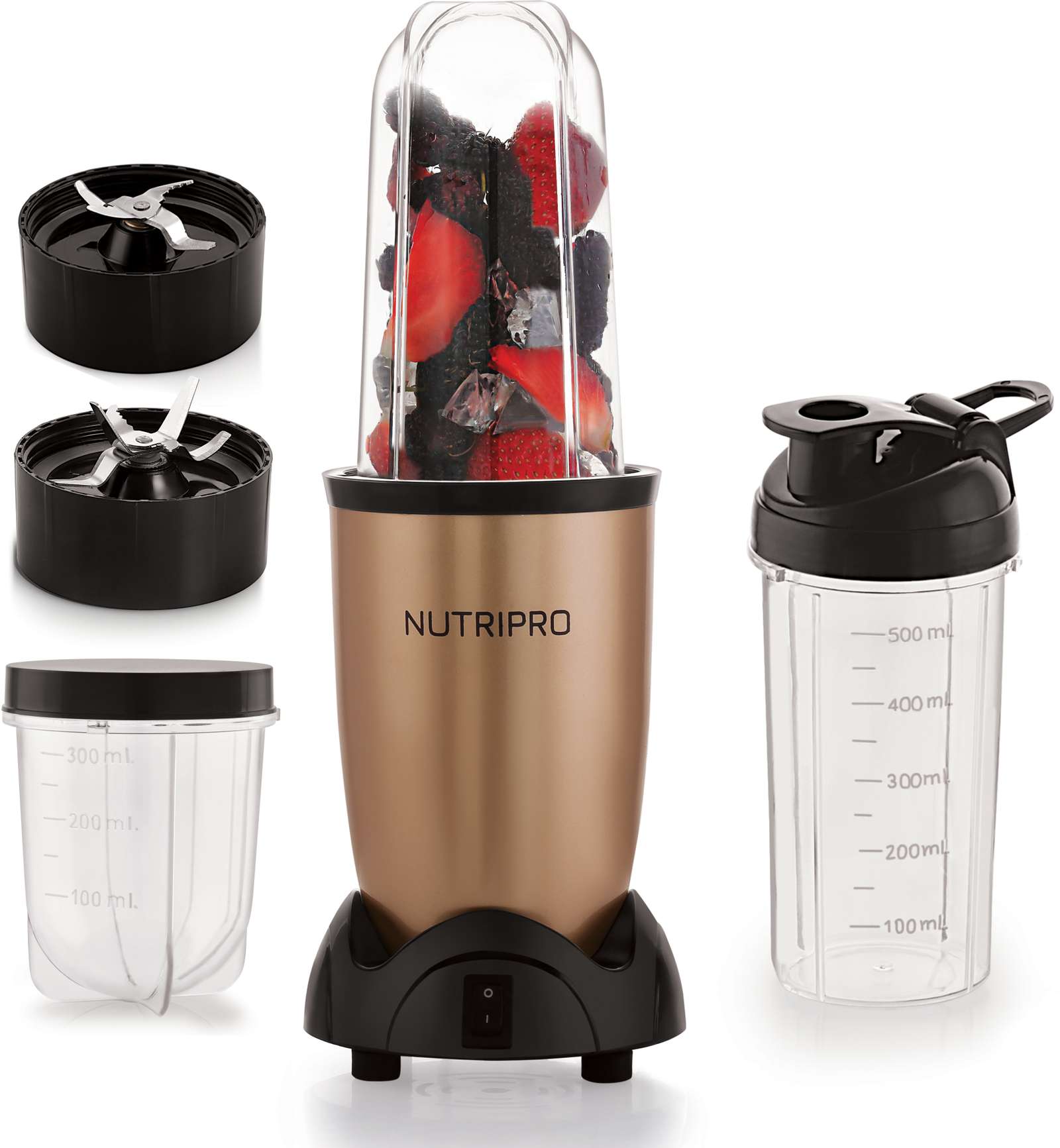nutripro Blender 500 W Juicer Mixer Grinder (Nutri | 3 Jars | Gold) Flipkart Deal