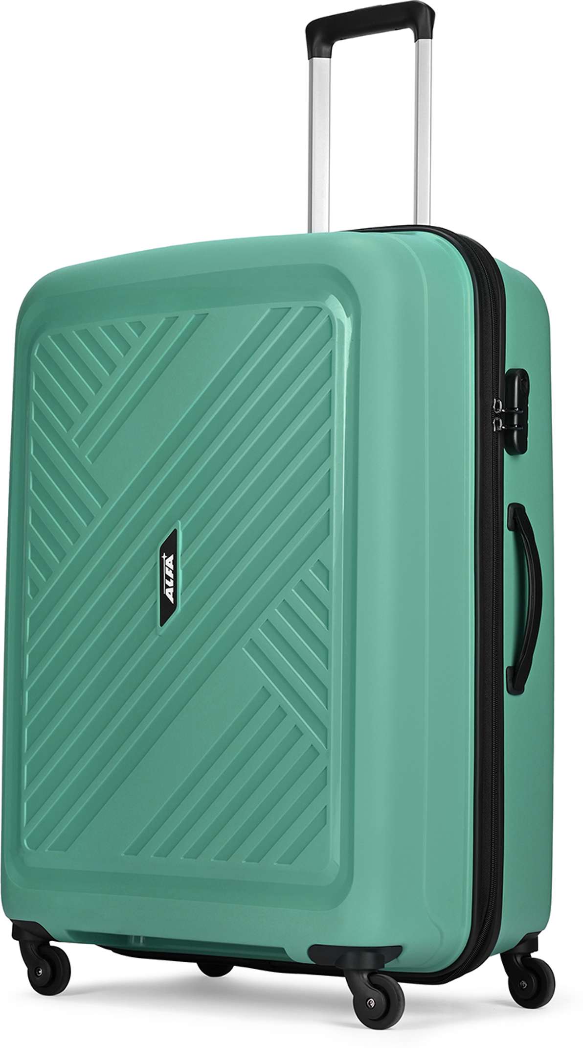 ALFA Large Check-in Suitcase (75 cm) 4 Wheels - Rhino - 75 Hardbody Trolley Bag - Green Flipkart Deal
