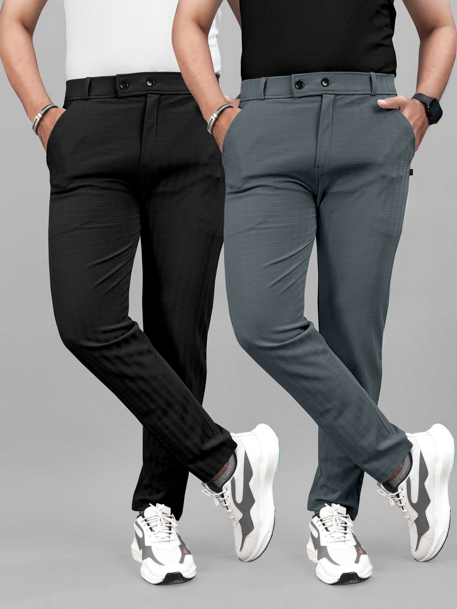 Flicfol Pack of 2 Men Regular Fit Multicolor Polycotton Trousers Flipkart Deal