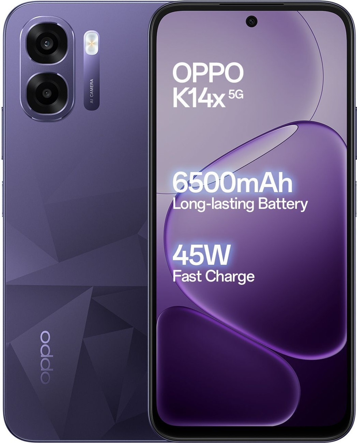 OPPO K14x 5G (Prism Violet, 64 GB) (4 GB RAM) Flipkart Deal