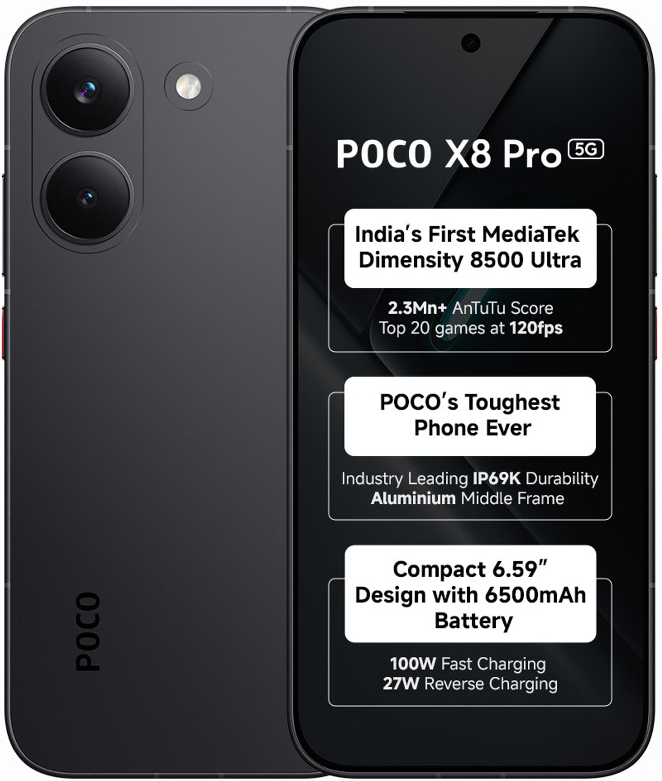 POCO X8 Pro (Black, 256 GB) (8 GB RAM) Flipkart Deal