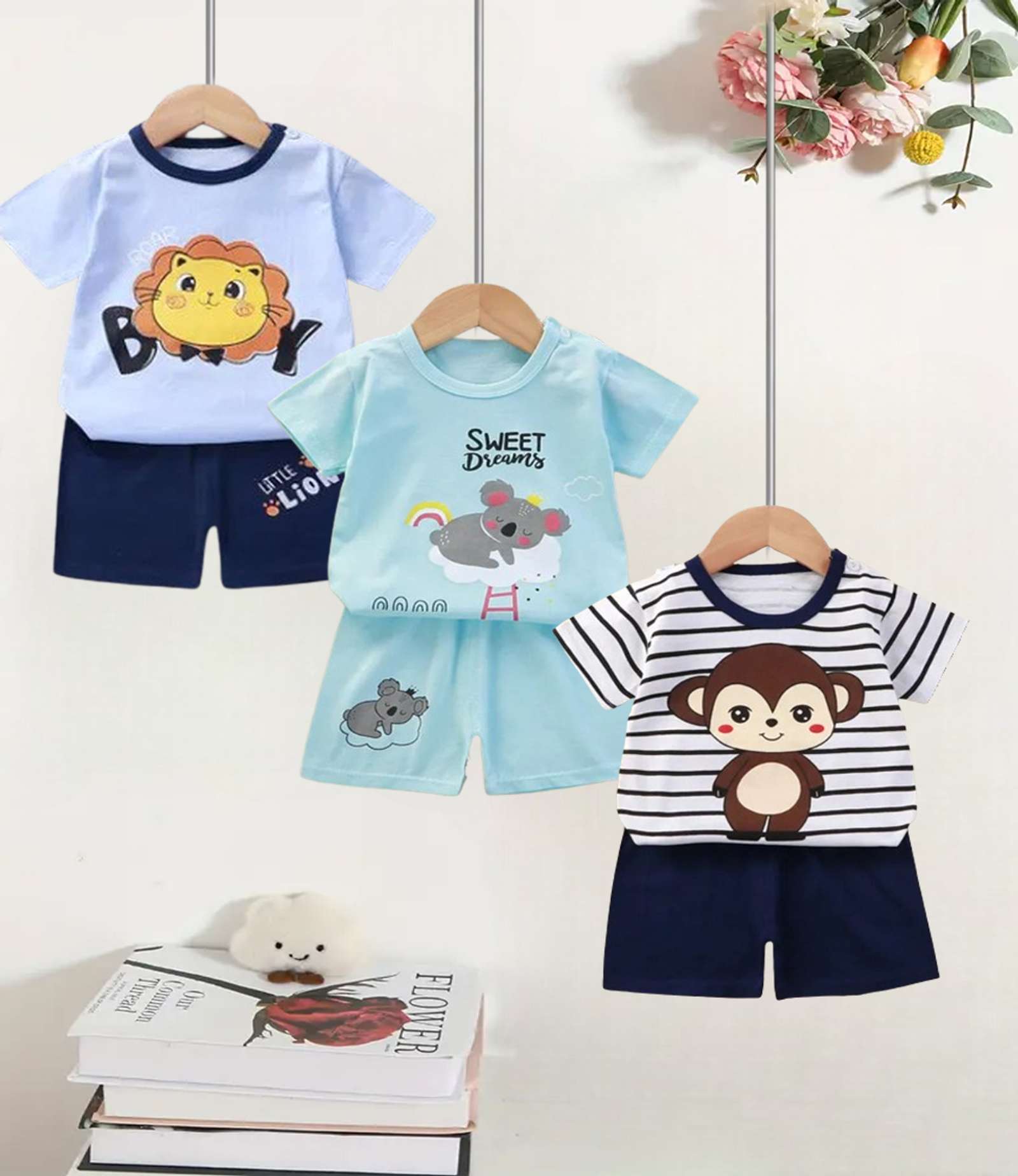Cute N Tight Baby Boys & Baby Girls Casual T-shirt Shorts (WATERBLUE-LIGHT BLUE-NAVYBLUE) Flipkart Deal