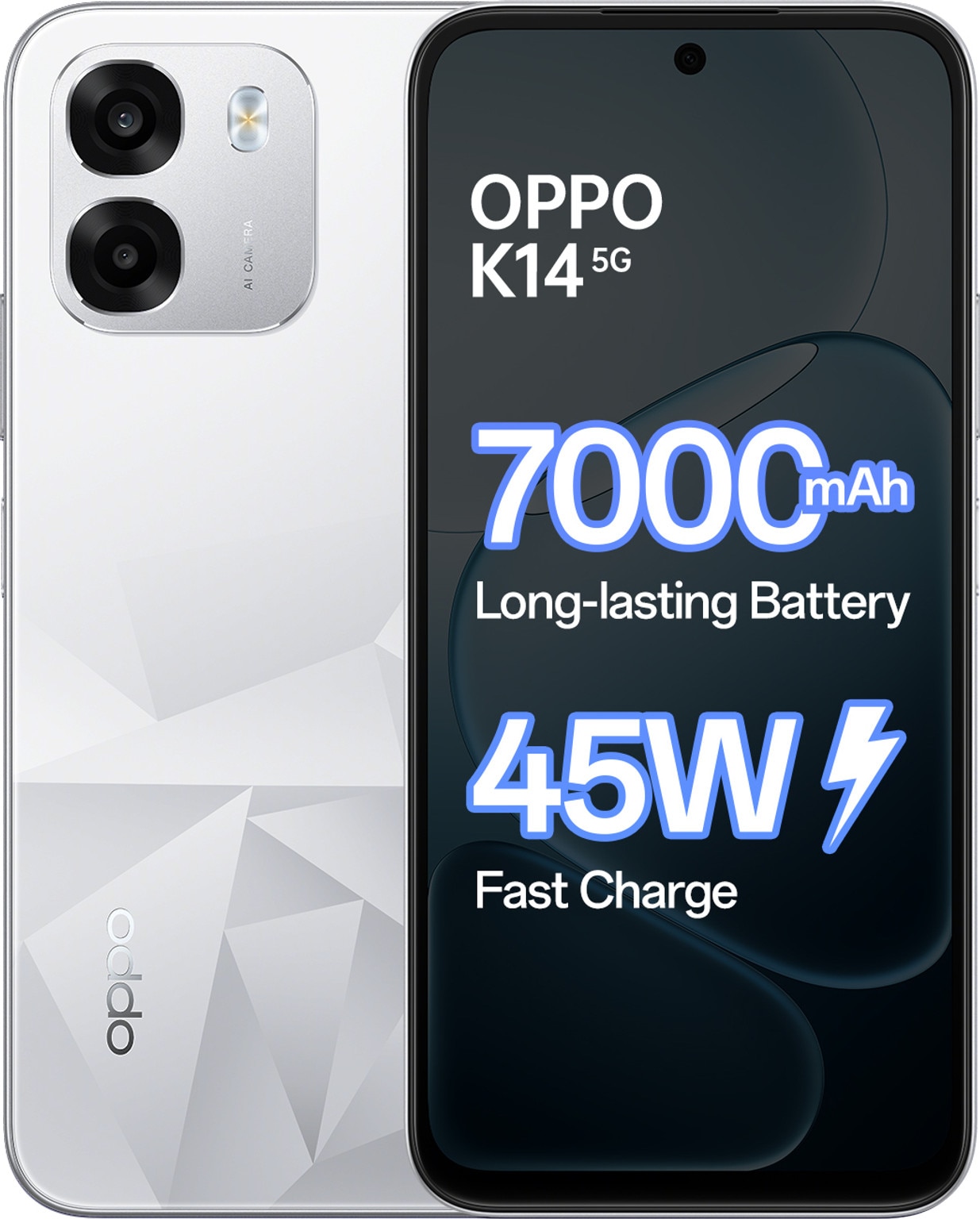 OPPO K14 5G (Prism White, 128 GB) (6 GB RAM) Flipkart Deal