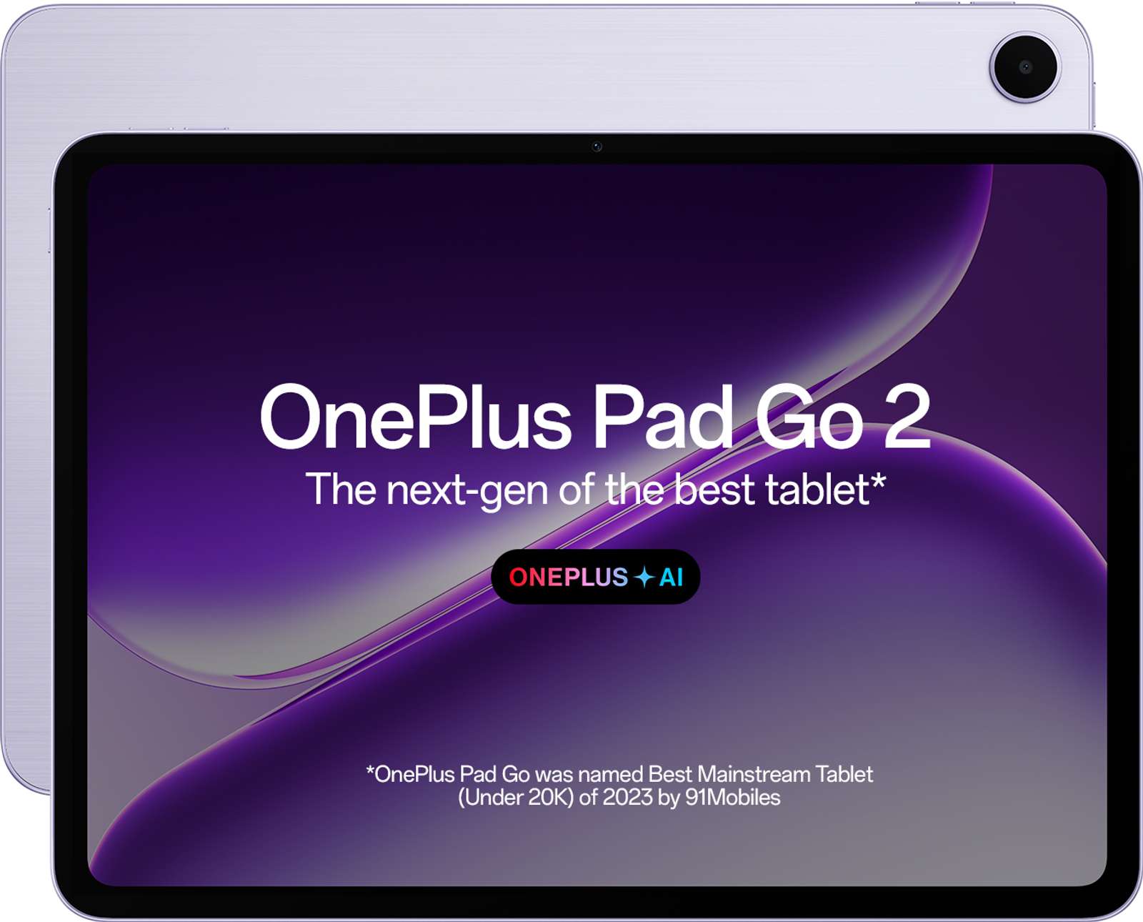 OnePlus Pad Go 2 8 GB RAM 128 GB ROM 12.1 inch with Wi-Fi Only MediaTek Dimensity 7300 Tablet (Lavender Drift) Flipkart Deal