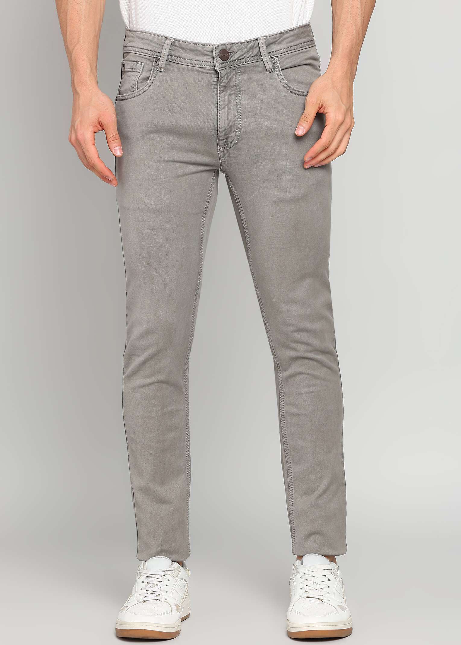 INTEGRITI Men Skinny Mid Rise Grey Jeans Flipkart Deal
