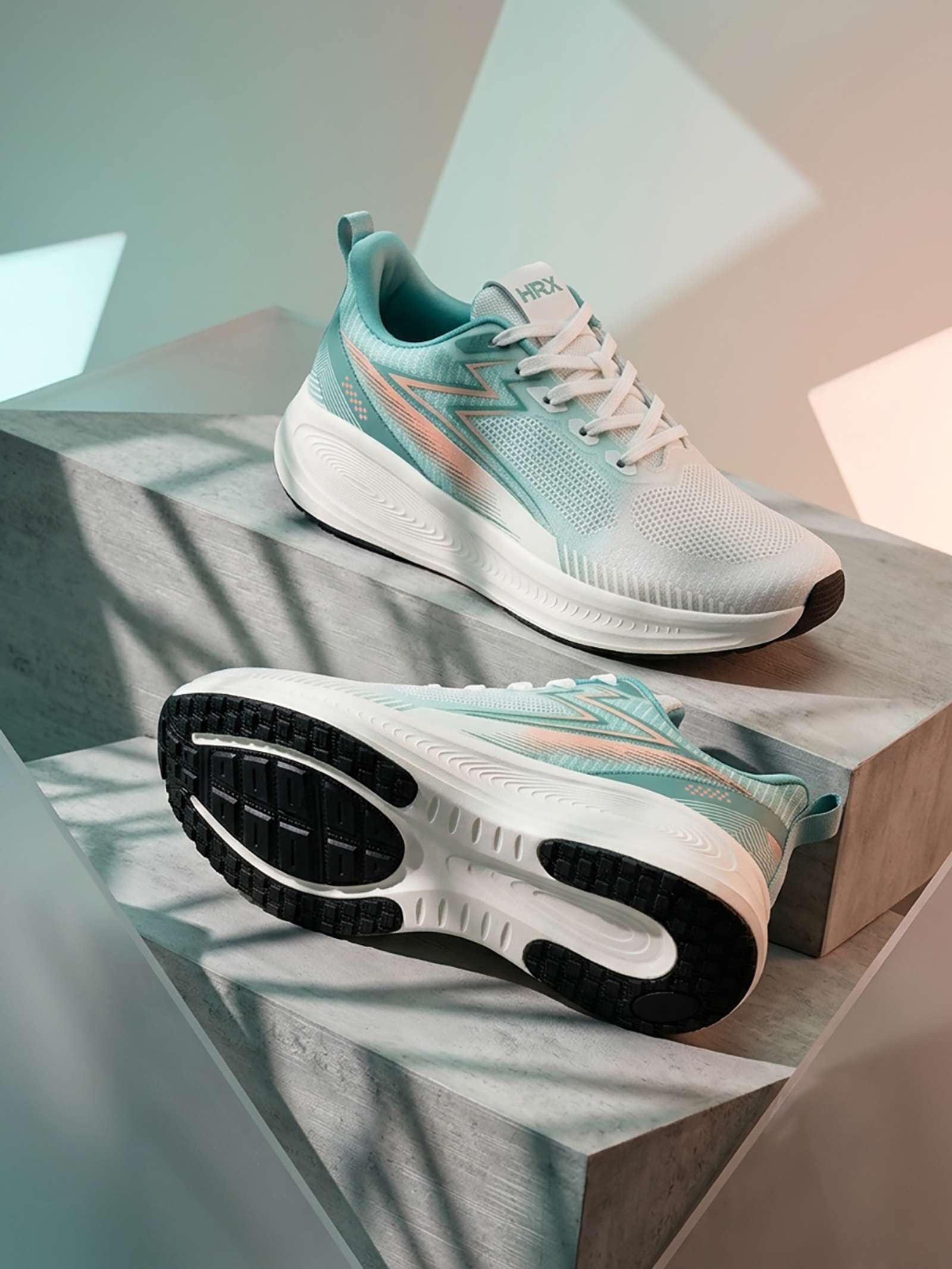 HRX by Hrithik Roshan HX-391 01 Running Shoes For Women (Off White, Blue , 3) Flipkart Deal