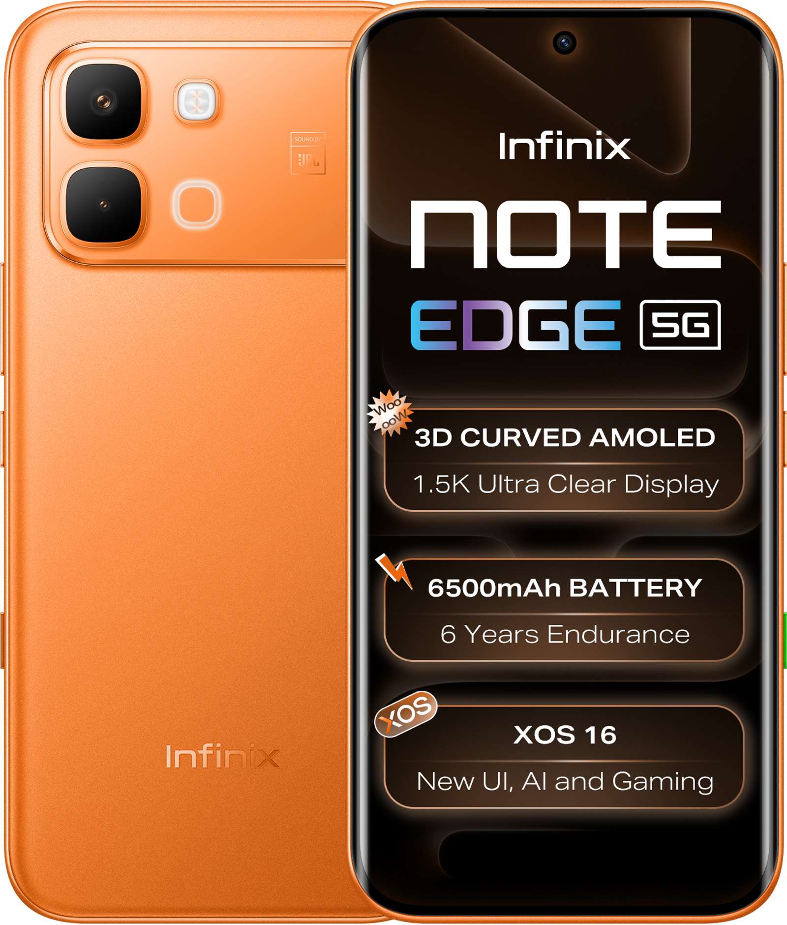 Infinix Note edge (Solar Orange, 128 GB) (6 GB RAM) Flipkart Deal