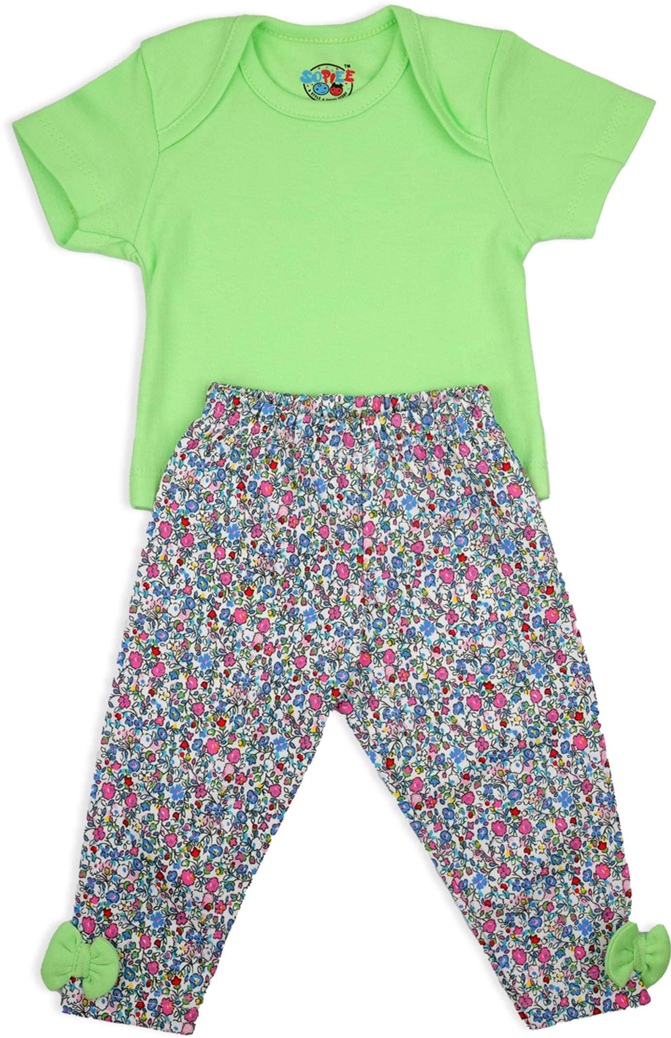 Sopiee-A style 4 every story Baby Boys & Baby Girls Printed Cotton Kids Nightwear (Green Pack of 1) Flipkart Deal