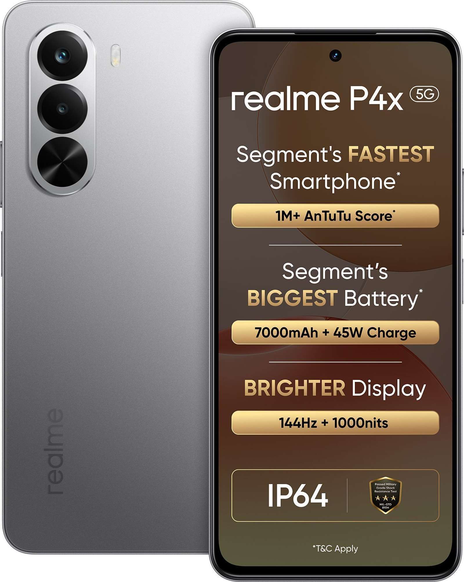 realme P4x 5G (Matte Silver, 128 GB) (6 GB RAM) Flipkart Deal