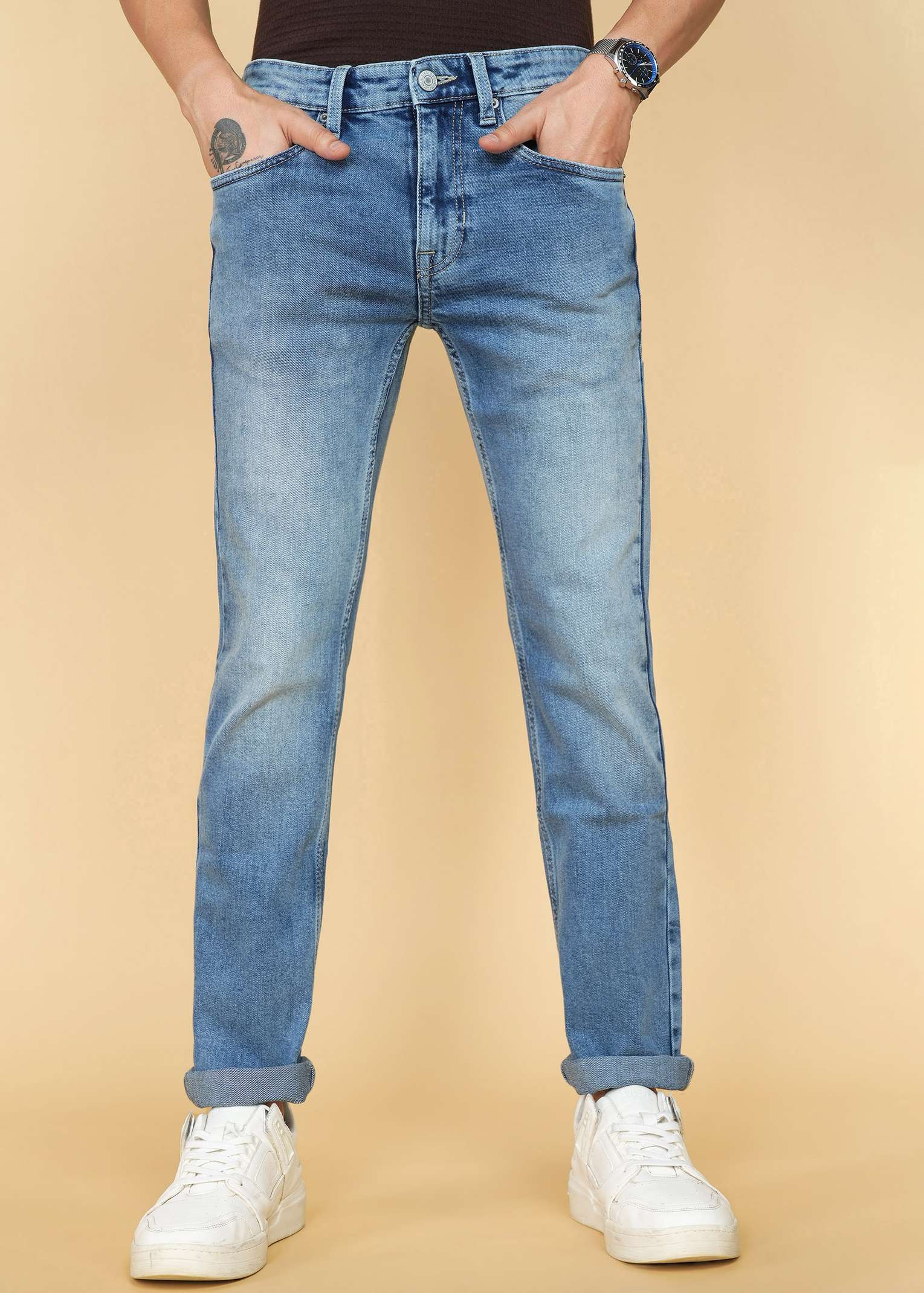 U.S. Polo Assn. Denim Co. Men Skinny Mid Rise Blue Jeans Flipkart Deal