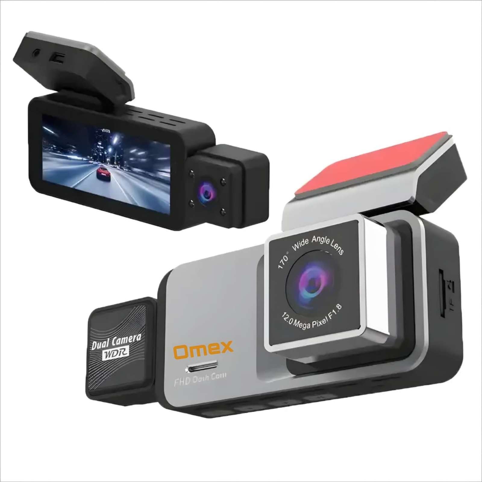 Omex 3 Channel WiFi, 1080P Recording, Night Vision, G-Sensor, Parking Monitor, In-car, Dashboard Camera System (3 Camera, 1920*1080) Flipkart Deal