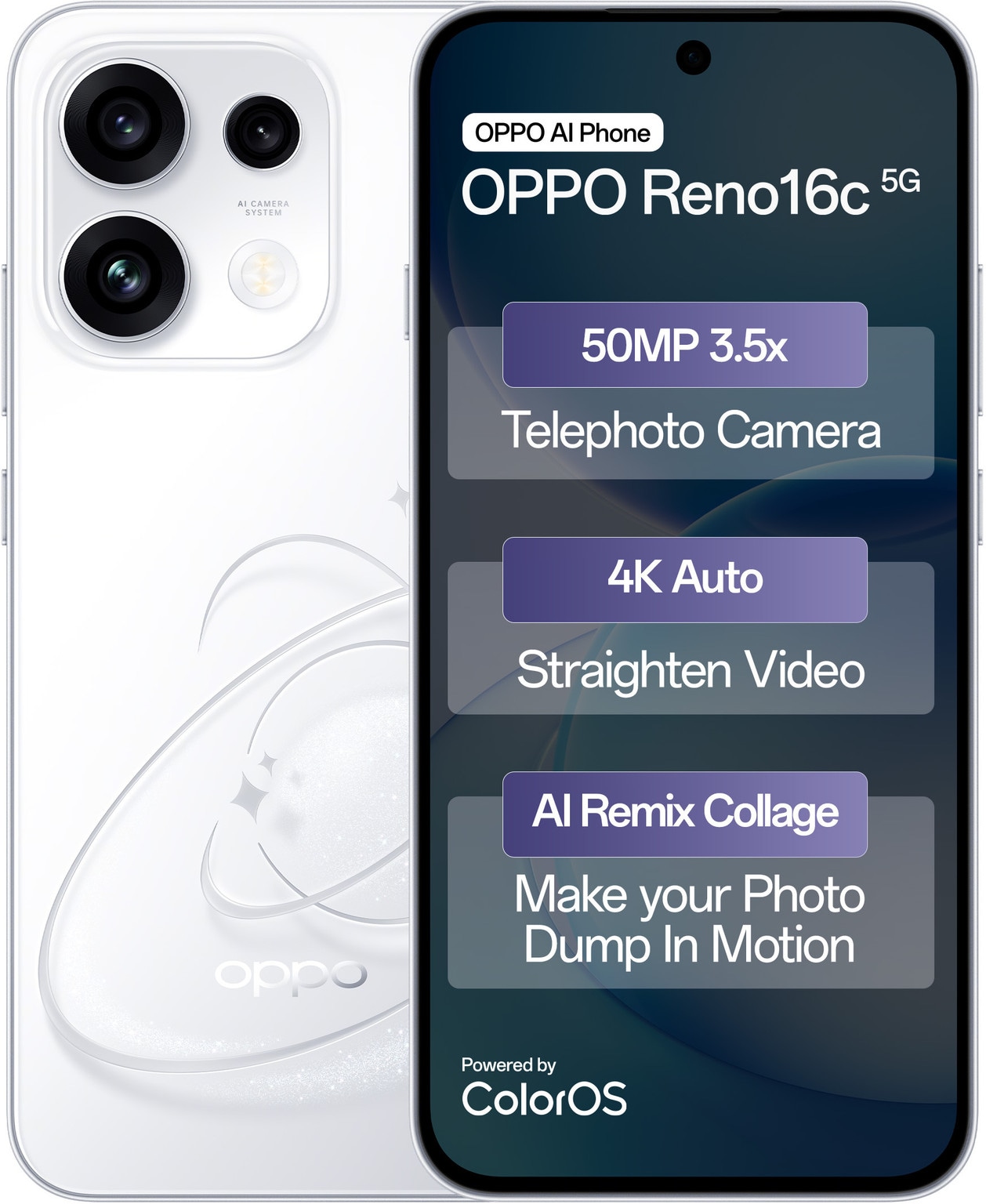 OPPO Reno16c 5G (Starry White, 128 GB) (8 GB RAM) Flipkart Deal
