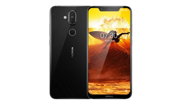 Best Mobile Phones Under 40000 in India - Nokia 8.1 (Blue, 4GB RAM, 64GB Storage) with No Cost EMI/Additional Exchange Offers