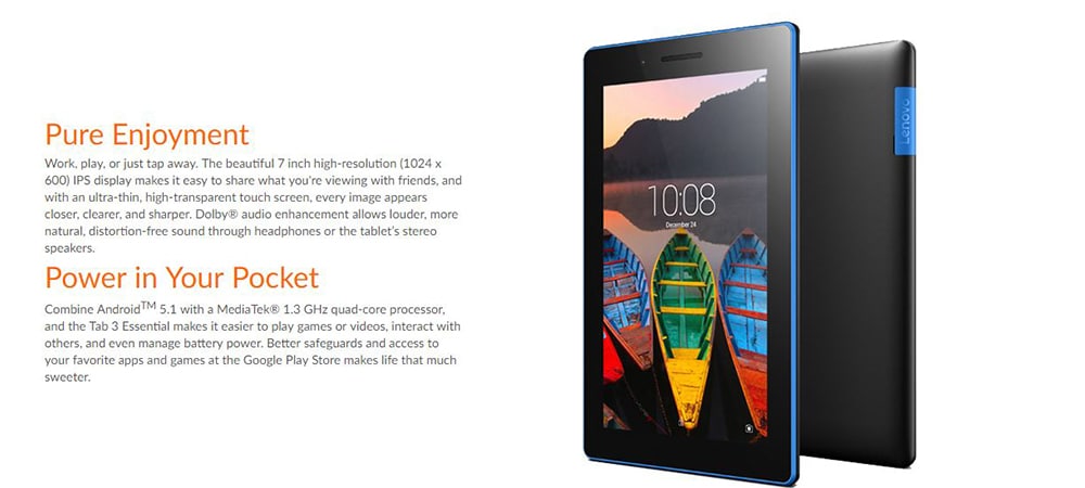 Lenovo Tab 3 Essential 710i Wi Fi 3g Tablet Black 16gb Price In India Buy Lenovo Tab 3 Essential 710i Wi Fi 3g Tablet Black 16gb Tablets Online