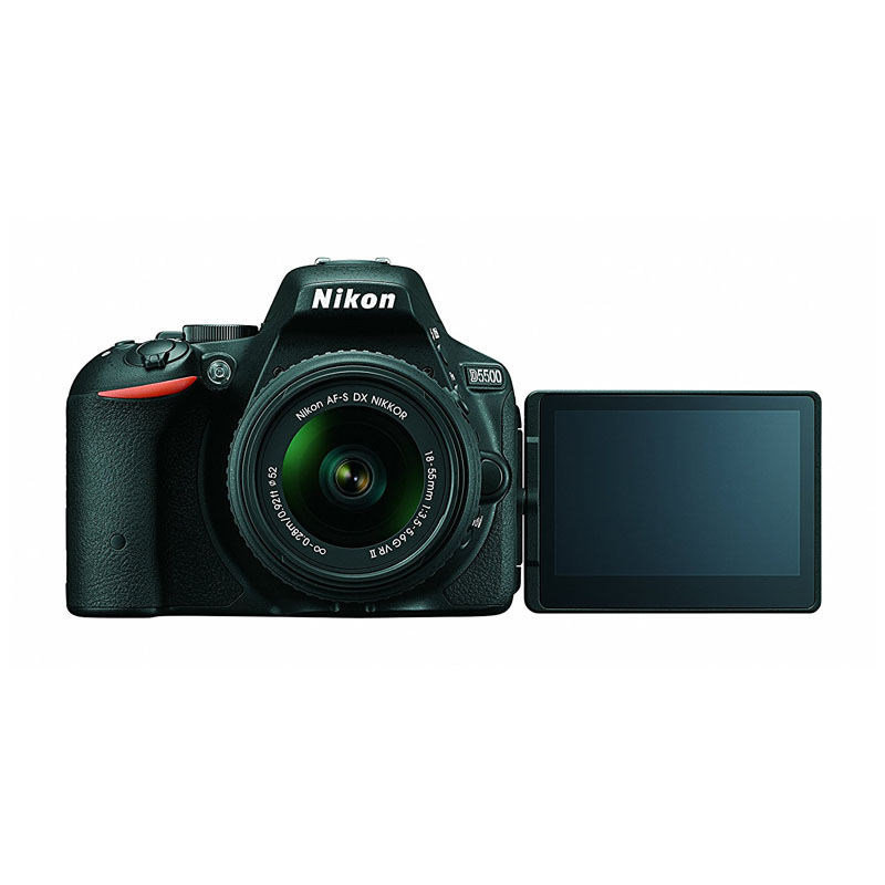 nikon d5500 dslr camera with single lens dx af p nikkor 18 55 mm vr kit lens 16 gb card camera bag