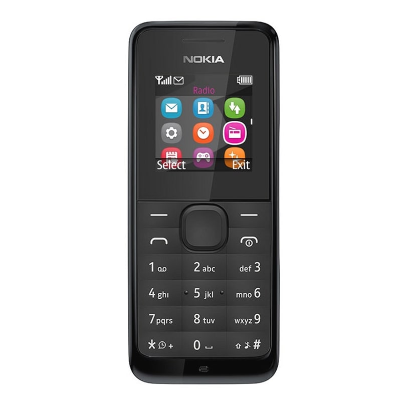 Nokia 105 Single Sim Feature Phone (Black) Price in India