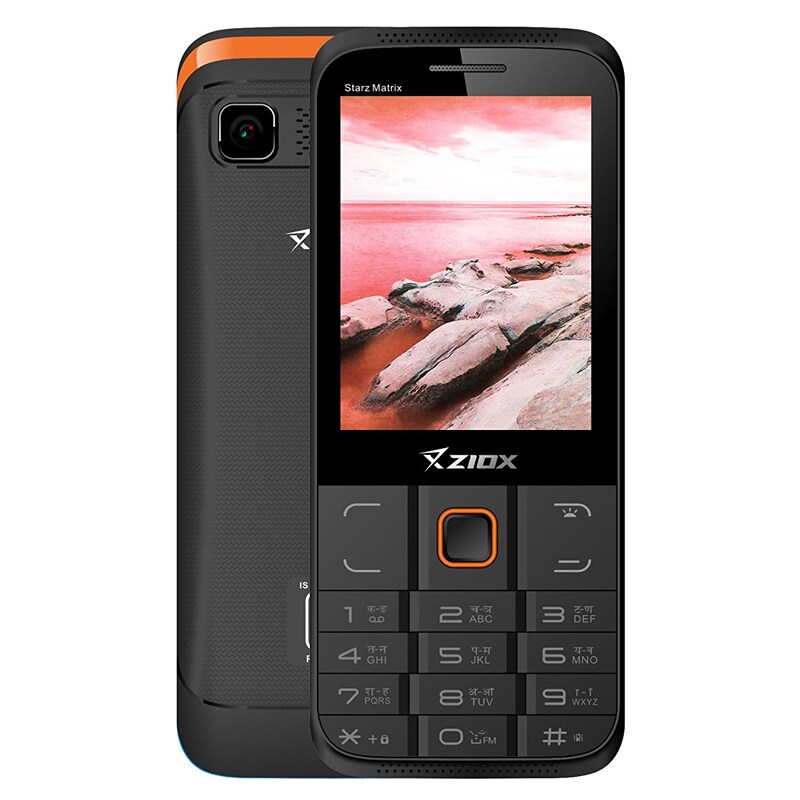 Buy Ziox Starz Matrix Dual SIM Feature Phone (Black and Orange) Price